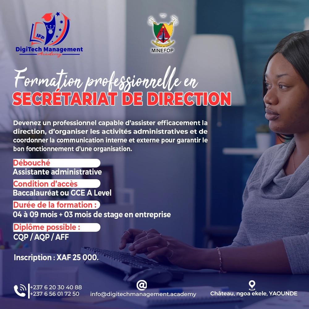formation professionnelle en secrtariat de direction au Cameroun formation professionnelle en secrétariat de direction au Cameroun