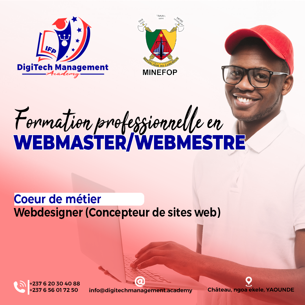 formation professionnelle en conception de sites web au Cameroun
