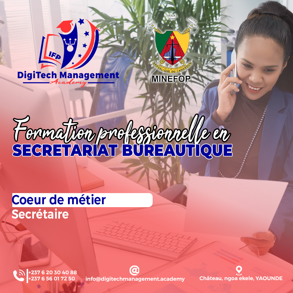 formation professionnelle en secrétariat bureautique au Cameroun