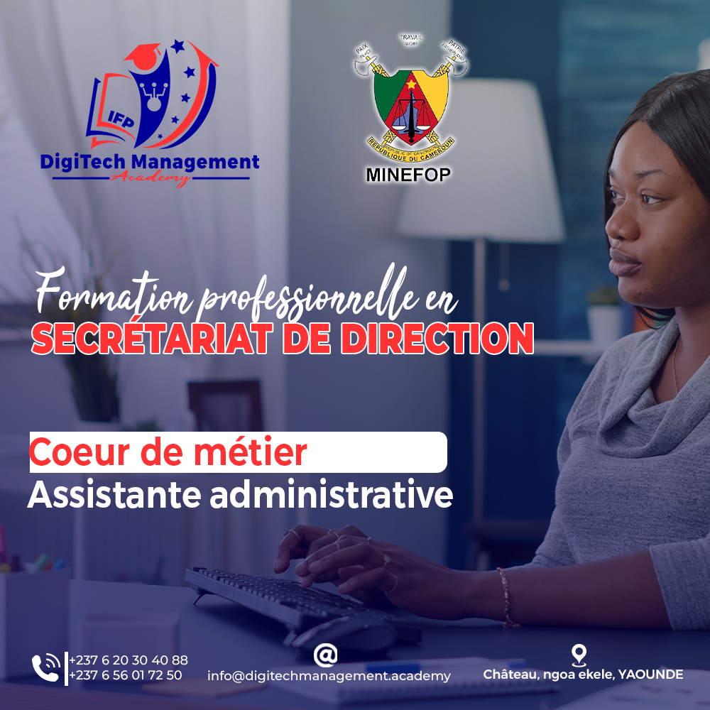 formation professionnelle en secrétariat de direction au Cameroun
